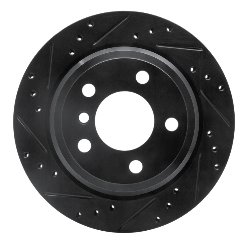 BMW 328I Brake Rotor (1) - Rear Left - R1 Concepts - Drilled & Slotted - Black - `06-`20 BMW 328I Brake Rotor (1) - Rear Left - R1 Concepts - Drilled & Slotted - Black - `06-`20